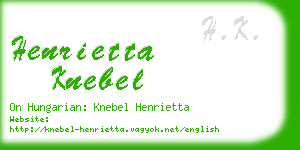 henrietta knebel business card